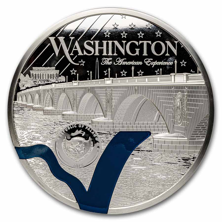 2025 Palau 1 kilo Silver Tiffany Art Metropolis: Washington D.C.